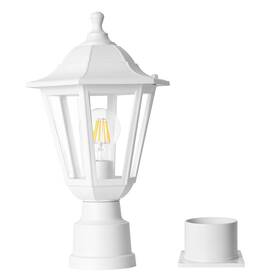 Fds6163w1 Fudesy Outdoor Post Light White Lamp Fixture With Pier Mount Base Wa