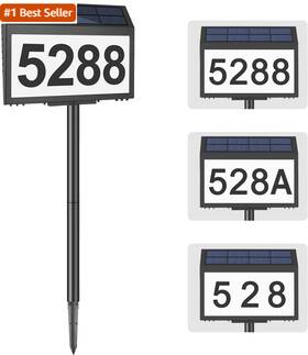 Full-full 705353707902 Geagmagc Solar House Numbers For Outside Light Up Led Illuminated Home Number A