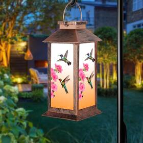 Ugl250520 Fussion Solar Lanterns Outdoor Waterproof Hummingbird Garden Decor Birthday Gifts Fo