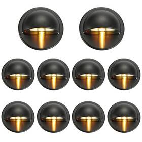 Fvtled 642954146764 Pack Of 10 Warm White Low Voltage Led Deck Lights Kit 1.38 Outdoor Garden Ya