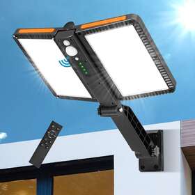 Usws157 Fvtled Solar Flood Lights Outdoor Motion Light 1500lm 218led Long Arm Dual Panels