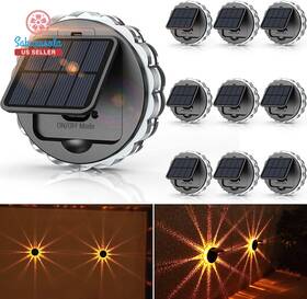 Fwastt 726084831124 Solar Outdoor Fence Lights For Yard 10 Pack Landscape Path