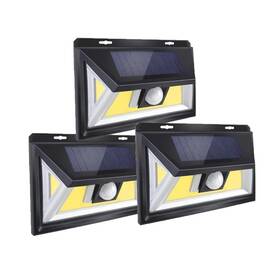 Fwieurow 688529096171 Upgrade 3-pack Solar Motion Sensor Lights With Magnet Ultra 3 Black