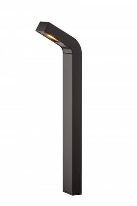 M-pj-3led-fb Fx Luminaire Modern J Shaped Path Light In Flat Black