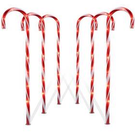 Gagalife 048518276562 Christmas Candy Cane Lights 26 Inch 6 Pack Pathway Markers