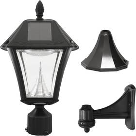 105033 Gama Sonic Baytown Ii Solar Light Lamp Only Black