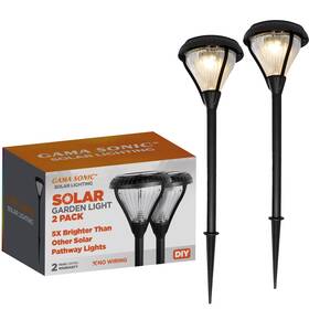 239002 Gama Sonic Premier Outdoor Pathway Garden Landscape Light With 2 Color Leds Warm White