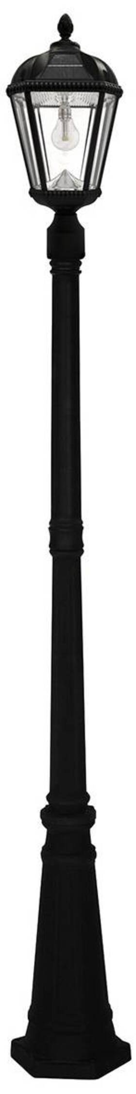 98b001 Gama Sonic Royal Bulb 87 Inch H Black Solar Led Outdoor Post Light With Base