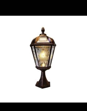 98b111 Gama Sonic Outdoor Solar Post Light With Pier Base Brushed Bronze Finish Aluminum And R