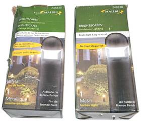 248838 Garden Light 078275108981 Malibu Oil Rubbed Bronze Finish Metal Lot Of 2 One Is Used