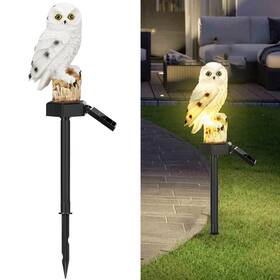 Garden Light 726084706675 Owl Solar Stake - Waterproof Outdoor In Warm Yellow