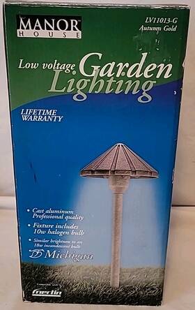 Lv11013-g Garden Light Manor House Low Voltage Fixture Autumn Gold Aluminum New