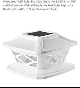 Ss-gsl-pl250 Garden Light 12 White Solar Powered Post Cap Lights