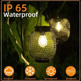 Garden Lights 014679894631 Solar Lanterns Outdoor Waterproof Hanging For Yard Patio Pathway Tree