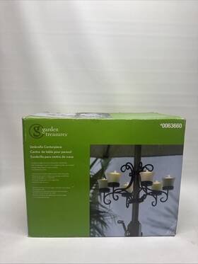 Cn0390 Garden Treasure Treasures Umbrella Centerpiece With 6-pc Frosted Glass Cups #cn0390 New