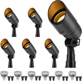 Zn-a137 Gardencoin Low Voltage Landscape Spotlight 12v Led Outdoor Lighting 5w Mr16 Bulbs 6 Pack
