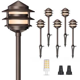 Gardencoin Zn-dy-9306 Pagoda Low Voltage Landscape Pathway Lights 12v Outdoor Led Path Wire