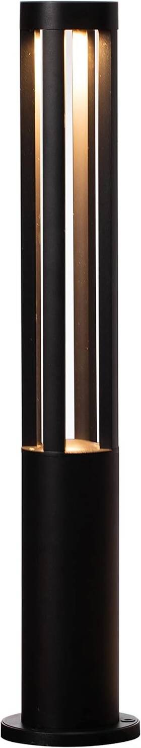 Qi004596 Gardenised Round Black Led Garden Aluminum Light Bollard For Pathway Driveway 32