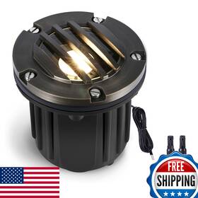 B09zrw5s41 Gardenreet Brass Led Well Light 12v Ip65 In-ground Outdoor Landscape Lighting