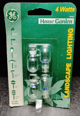 Ge 901/bp4 Landscape Lighting Bulbs #901 Bp4 4 Pack 12 Volt Watts House Garden