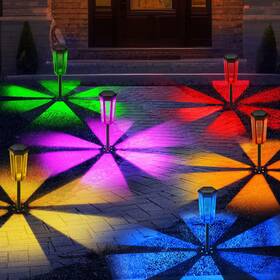 Gedaye Gd005 Garden Decor Light 4pack Outdoor Lights Color Changing Bright Pathway Light