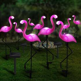 Hod-geelin-0672 Geelin 9 Packs Pink Flamingo Solar Outdoor Light Decoration Ip55 Waterproof