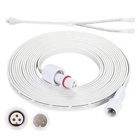 Extensioncords001 Gelbewindglocken Permanent Outdoor Lights Extension Lead Waterproof Cord