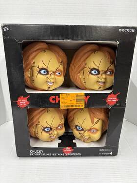 1010772785 Gemmy Halloween Chucky Pathway Stake Lights Pack Of 4