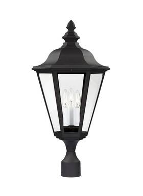 8231en-12 Generation Lighting Sea Gull Brentwood 25.75 Inch 3-light Outdoor Post Lantern With Bulb In