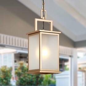 Gepow 732133136720 Outdoor Pendant Light Fixture Modern Hanging With Fros