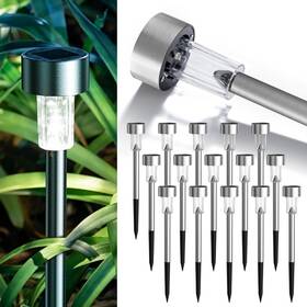 6975 Gigalumi Solar Lights Outdoor Waterproof 16 Pack Stainless Steel Led Garde