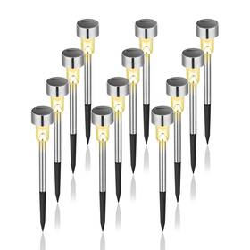 Gigalumi 791545761937 12 Pcs Luces Led Solares De Patio Lamparas Patios Luz Solar Para Jardin