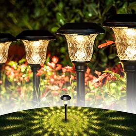 8528 Gigalumi 8 Pack Solar Pathway Lights Garden Outdoor Warm White Wa