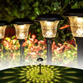 B09b93s2gf Gigalumi 8-pack Solar Pathway Lights Outdoor Waterproof Garden Yard Led Landsca