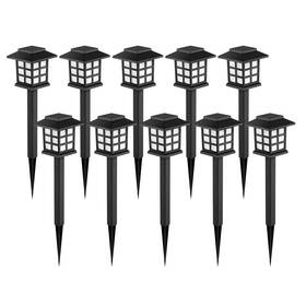 P-hy-10bw-02g Gigalumi Solar Outdoor Lights 10 Pack Walkway Warm White - Black