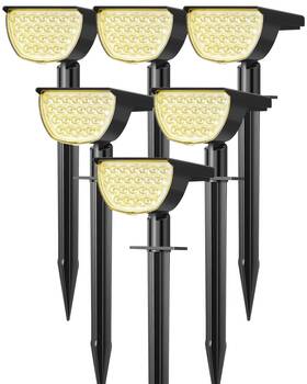 Ip65 Gkgg 850074232216 Solar Lights Outdoor Waterproof Powered 76 Led 3 Lighting Mo