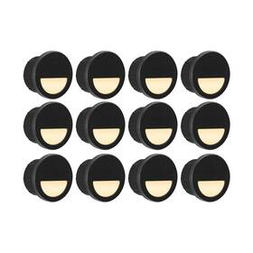 Gkoldl05w12v30kab Gkoled 12 Pack Recessed Low Voltage Led Step Riser Light Diameter 1 Inch Mini Size Land