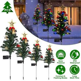 Gpct3818 Global Phoenix Light Mc 4packs Solar Christmas Tree Lights Xmas Garden Decorations Stake Lamp