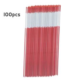 Gt2284464 Globalmart-top Reflective Markers Driveway 100pcs Snow Stakes 5/16 Diameter 48in Red