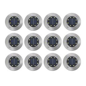 Gt7043582 Globalmart-top Solar In Ground Lights Outdoor Garden Grond Waterproof Warm 12 Pack