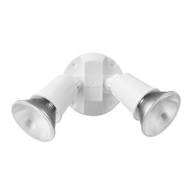 Globe 058219335284 240 W Twin Head White Hardwired Switch Activated Flood Light Spotlight Outd