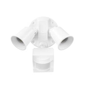Hz-8434-wh-g Globe Electric 17000269 110-degree 240 W Twin Head White Hardwired Motion Sensor Se