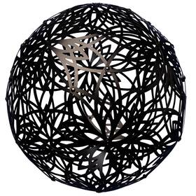 Glowtheory 850057846010 Flowerhouse 18 Inch Solar Lotus Light - Black Outdoor Hanging D Cor