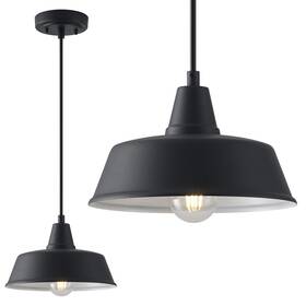 Lmsp2206 Goalplus 10 Inch Dome Farmhouse Barn Pendant Light Fixtures Black Outdoor Porch Ceiling