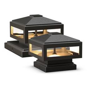 Goodsmann 818100024631 Landscape Lighting Low Voltage Post Lights 2pk Outdoor Cap 3w Led