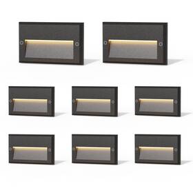 9127-24102-08a Goodsmann Low Voltage Step Lights Kits 5.5 Inch Outdoor 12v Ac Landscape Stair W
