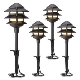 9411-21102-s Goodsmann Landscape Lighting 4pk Pathway Lights Low Voltage 22 Watt Led 12v Ac 30 Lumen