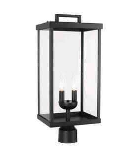Yy-7002m-bk Goosebrite 21 Inch Outdoor Post Light - Modern Black Lantern New