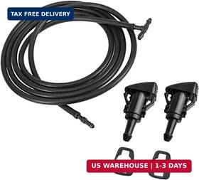 Gorniloxam 730637642518 7pcs Front Windshield Washer Nozzles Kit Replacement For Chrysler Jeep Dodge
