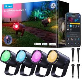 Ip67 Govee 810172720336 Outdoor Spot Lights 2 Waterproof Spotlights Landscape Work W